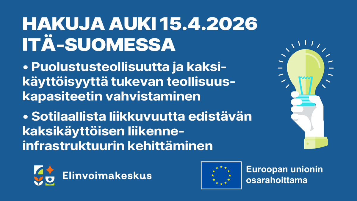 Itä-Suomen elinvoimakeskus - rahoitushaku