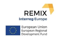 Logot Remix Interreg Europe ja European Union European Regional Development Fund