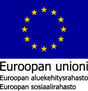 Euroopan unioni yhdistelmälogo Euroopan aluekehitysrahasto ja Euroopan Sosiaalirahasto