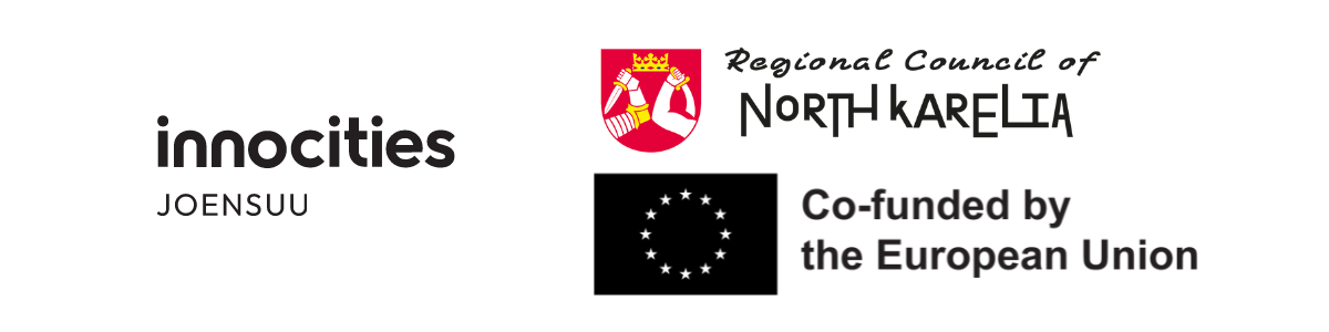 Innocities Joensuu, Co-funded by the EU and Regional Council of North Karelia logos