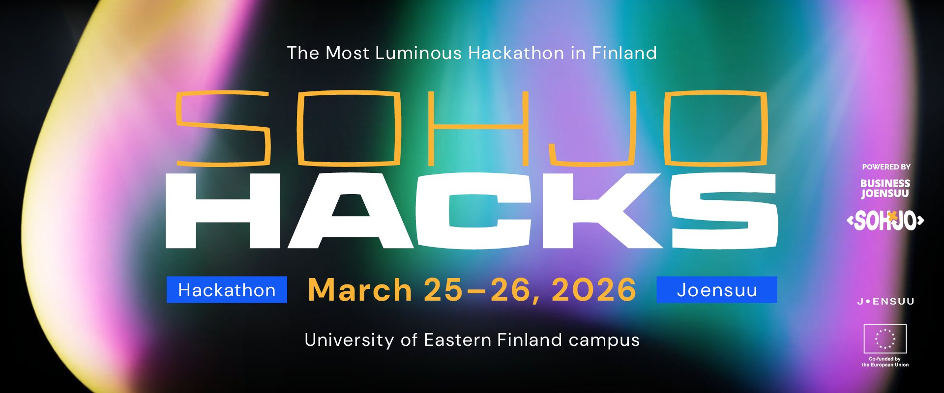 SOHJO HACKS Hackathon 2026 - Powered by Business Joensuu SOHJO SOHJO HACKS Hackathon 2026 - Powered by Business Joensuu SOHJO