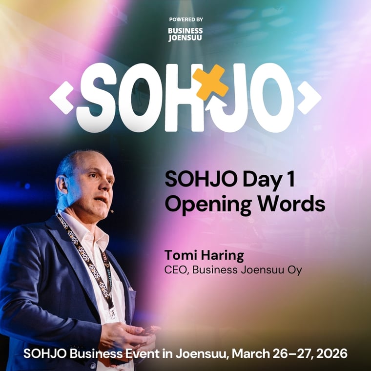 SOHJO Business Event 2026 - Keynote Speaker Tomi Haring