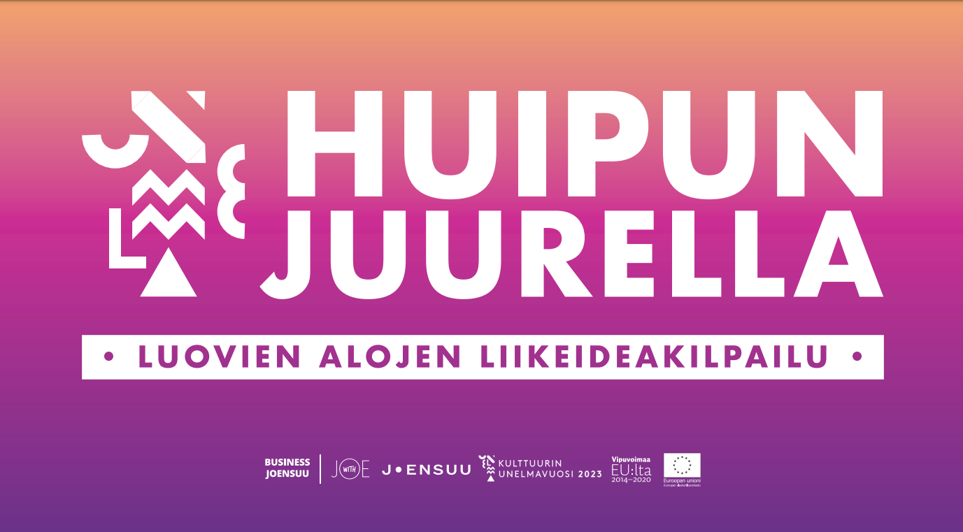 Huipun Juurella -luovien alojen ideakilpailu 2023 - Joensuun kaupungin kulttuuripalvelut ja Business Joensuu