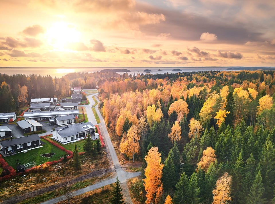 Joensuu_omakotitaloalue_metsan_reunassa